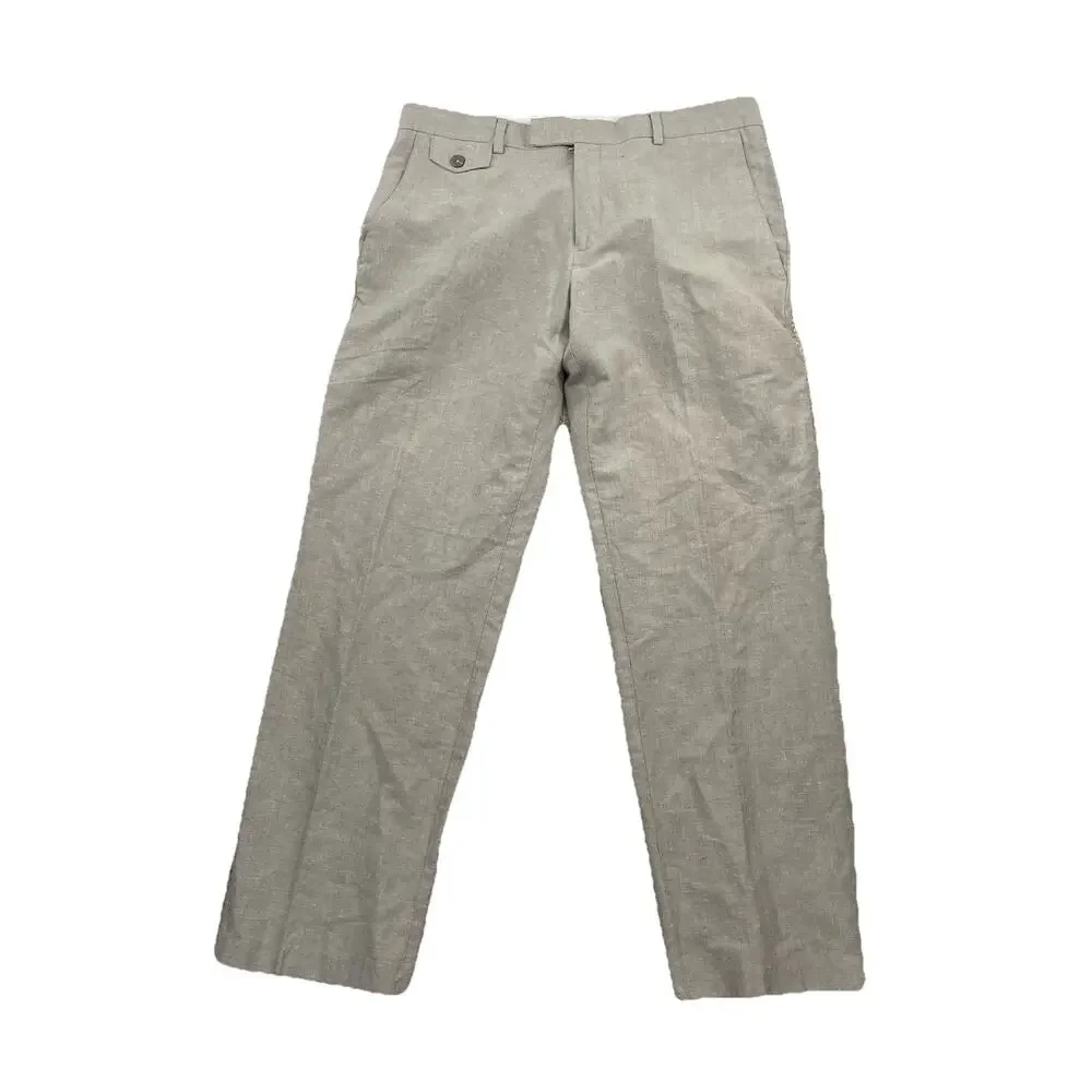 Kenneth Cole Reaction Men Linen Blend Pants Sz 34 x 30